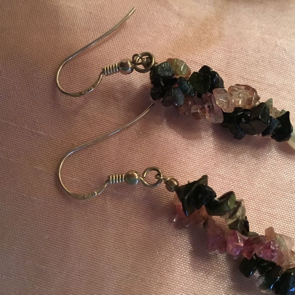 Sterling Silvertourmaline & Pearlearrings - image 6